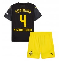 Camiseta Borussia Dortmund Nico Schlotterbeck #4 Visitante Equipación para niños 2024-25 manga corta (+ pantalones cortos)